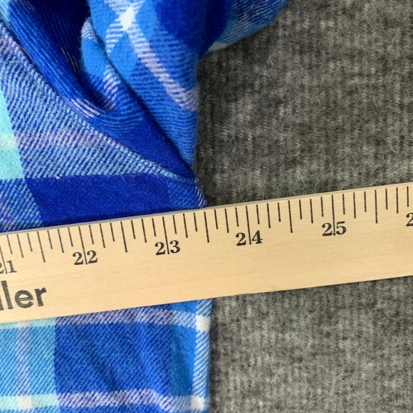 Cakeworthy ET Flannel Shirt Men Extra Large Blue Plaid PHONE HOME - Picture 7 of 8